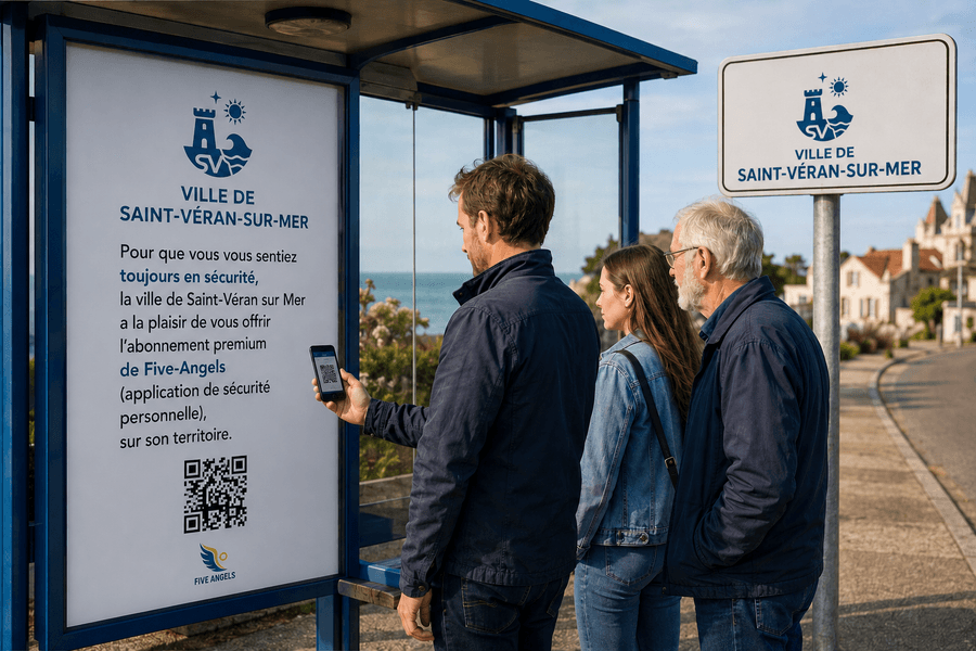 Affiche Five Angels - Abri bus Saint-Véran-sur-Mer